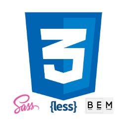 CSS3 Logo, Sass Logo, Less Logo, BEM Logo