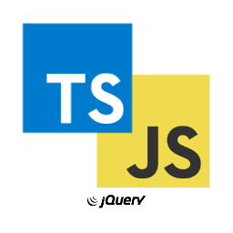 Typescript Logo, Javascript Logo, jQuery Logo